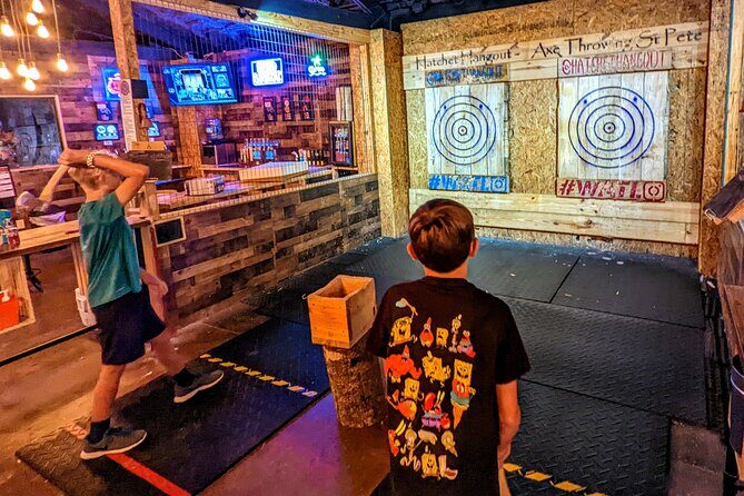 90 Minute Axe Throwing Guided Experience St Pete Hatchet Hangout - The Competition and Atmosphere