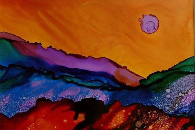 Alcohol Ink Landscape Art Class in Estes Park - Understanding the Value