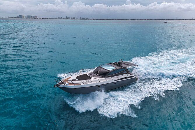 All Inclusive Cancun: Coast & Fun 4 hrs Luxury Yacht 50' Cranchi - The Vessel: A Closer Look at the 50 Cranchi Yacht