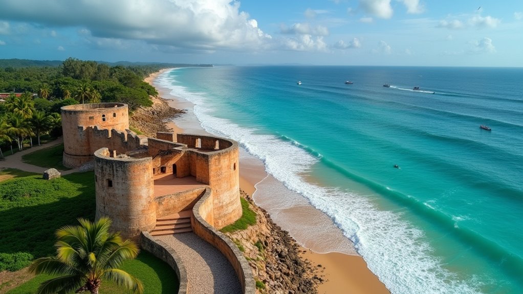 ancient bastions overlook indian ocean