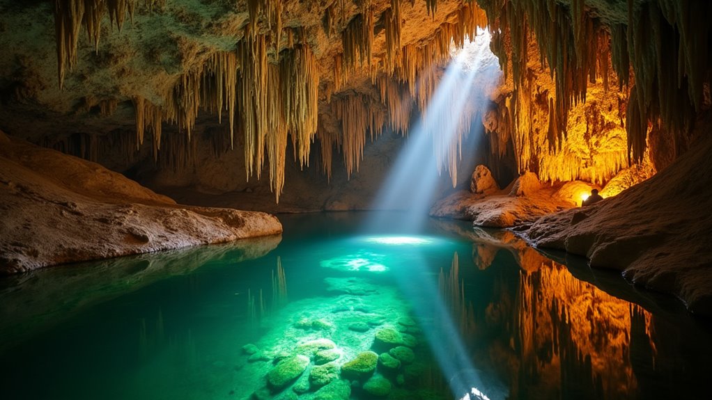 ancient cave with artwork