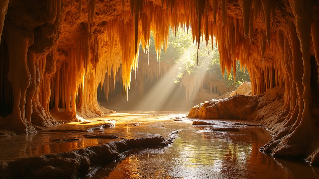 ancient caves with spectacular formations