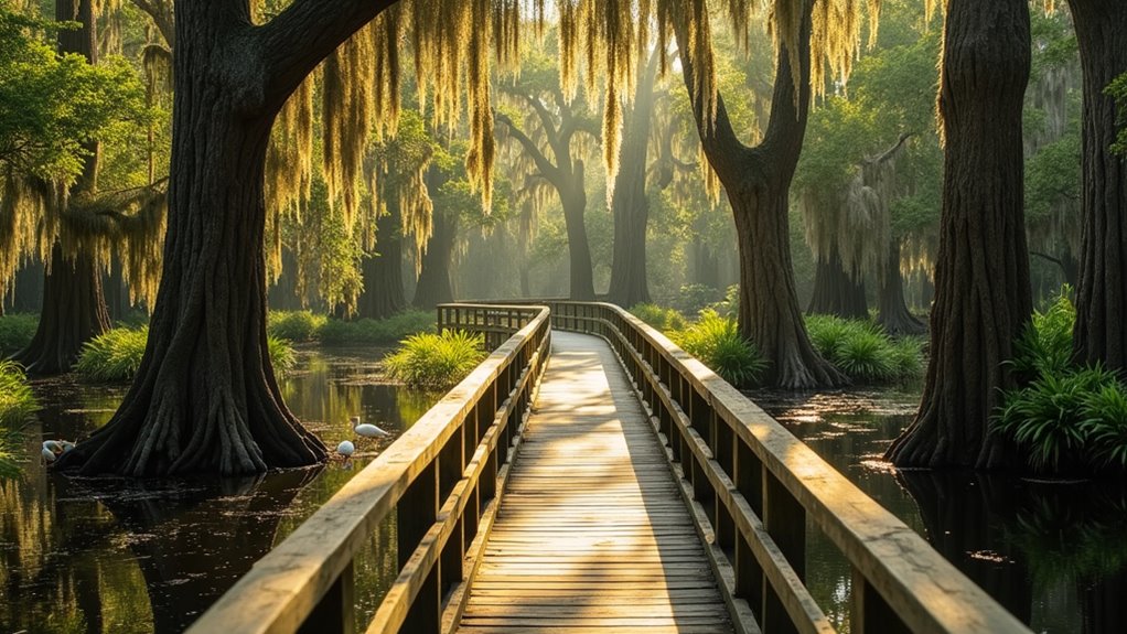 ancient cypress swamp boardwalk