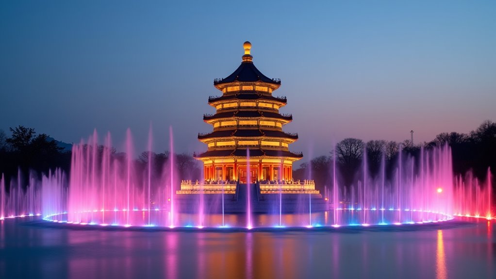 ancient pagoda musical fountain
