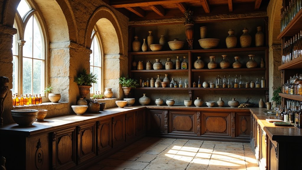 ancient pharmacy with herbal products