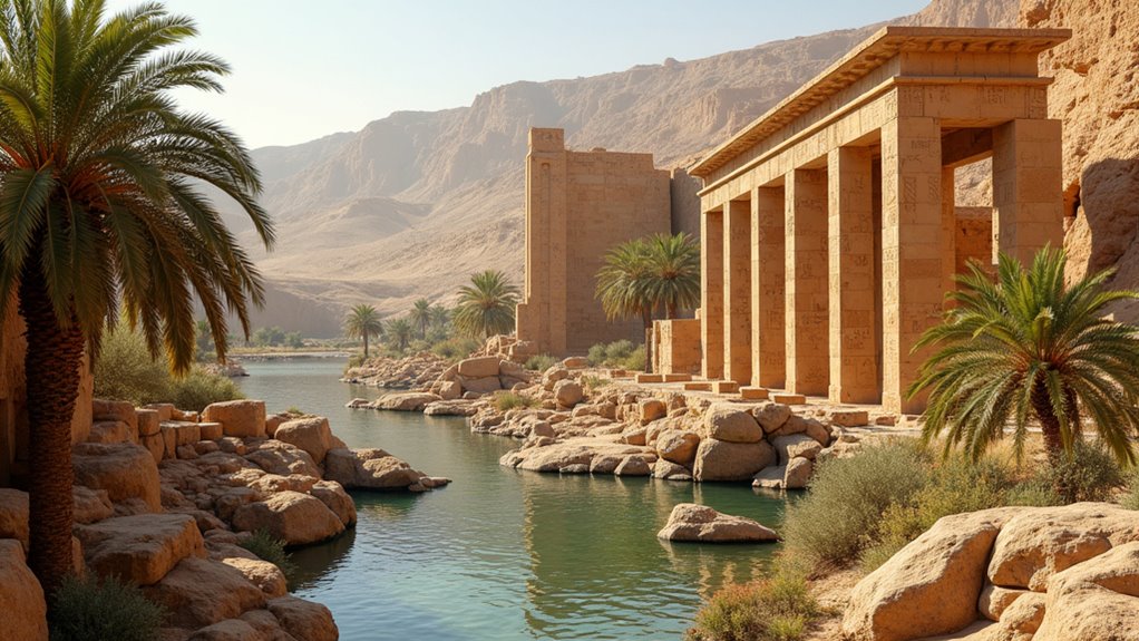 ancient ruins and gardens