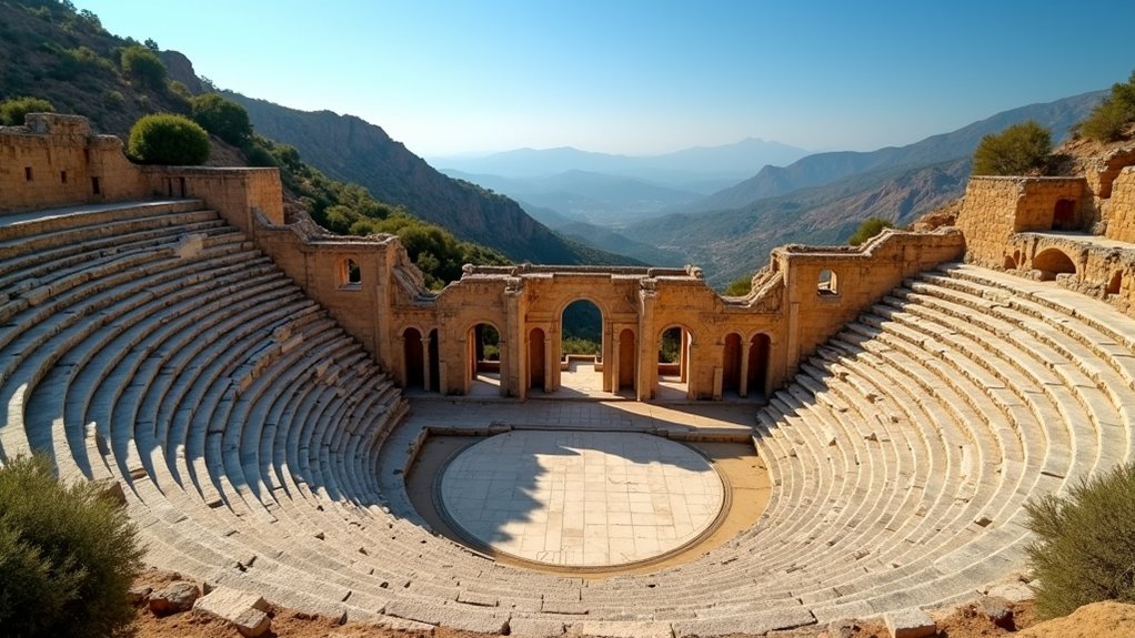 ancient theater and tombs