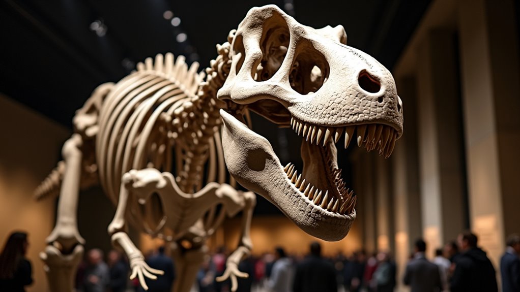 authentic dinosaur fossil exhibits
