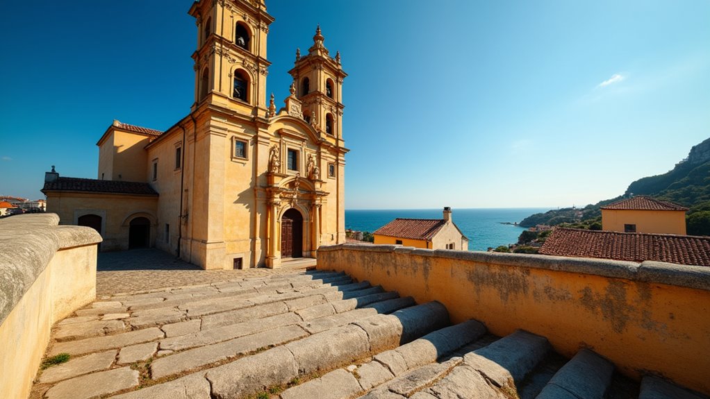 baroque basilica with panoramic views