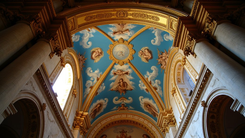 baroque frescoes in gothic church
