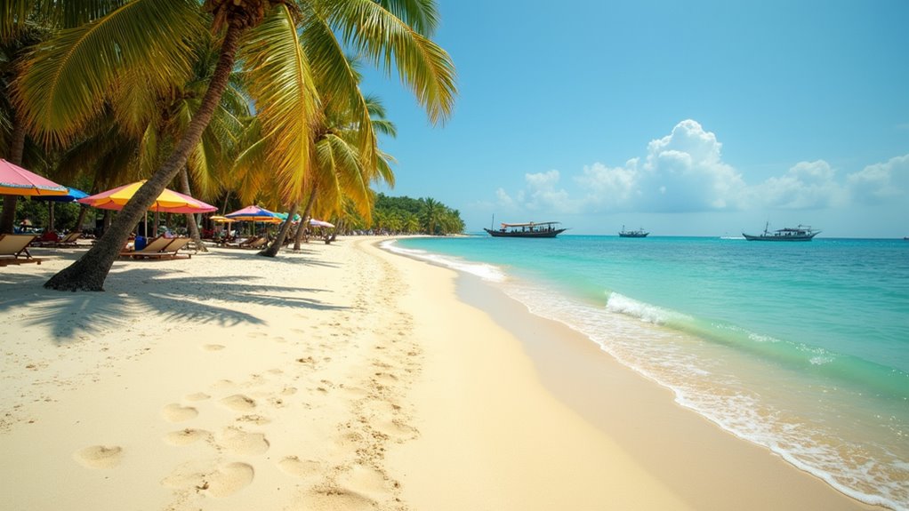 beach escape with boat ride