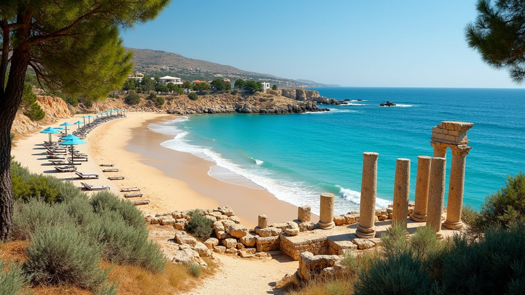 beach ruins relaxation cyprus