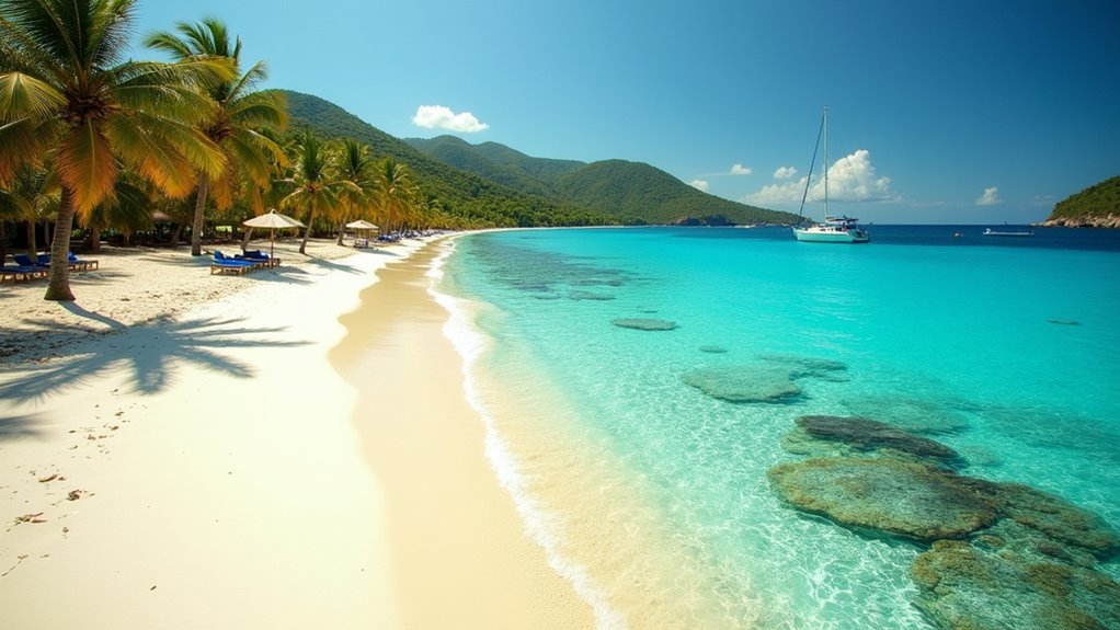 beautiful calm caribbean beaches