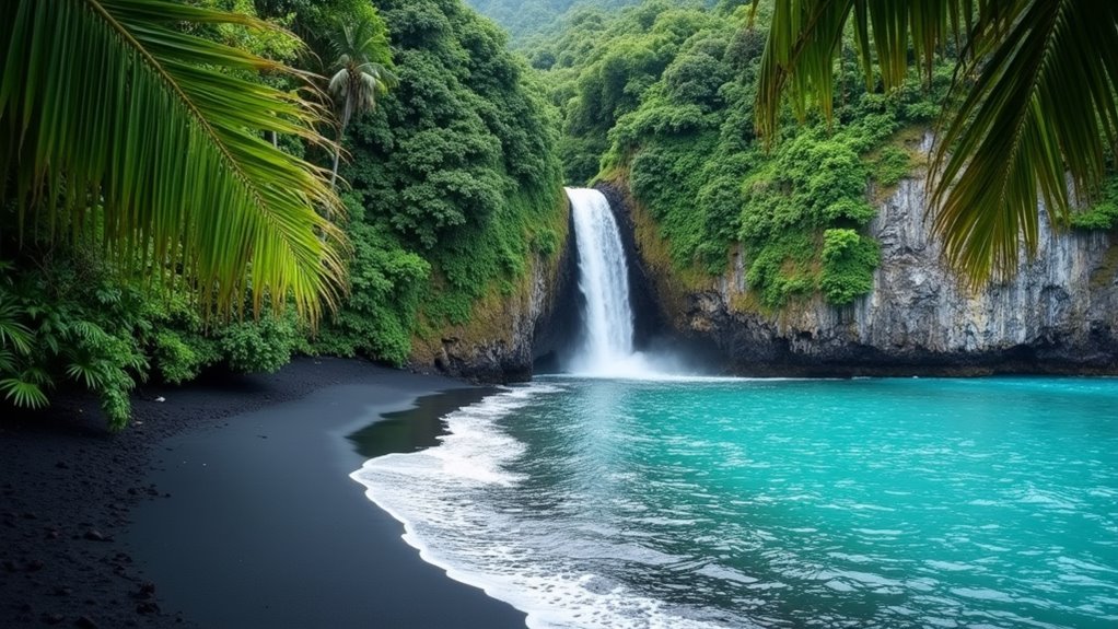 black volcanic sand adventure