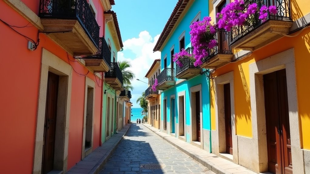 blue cobblestone historic streets