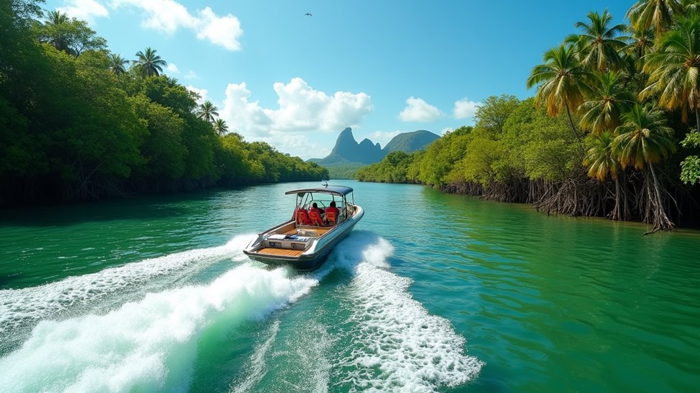 boat trip to ancient lamanai