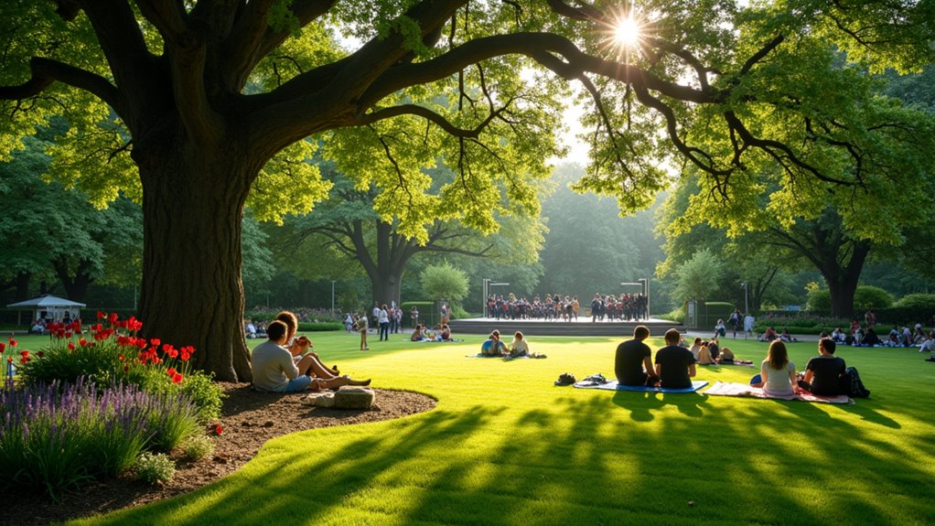 botanical gardens with outdoor concerts