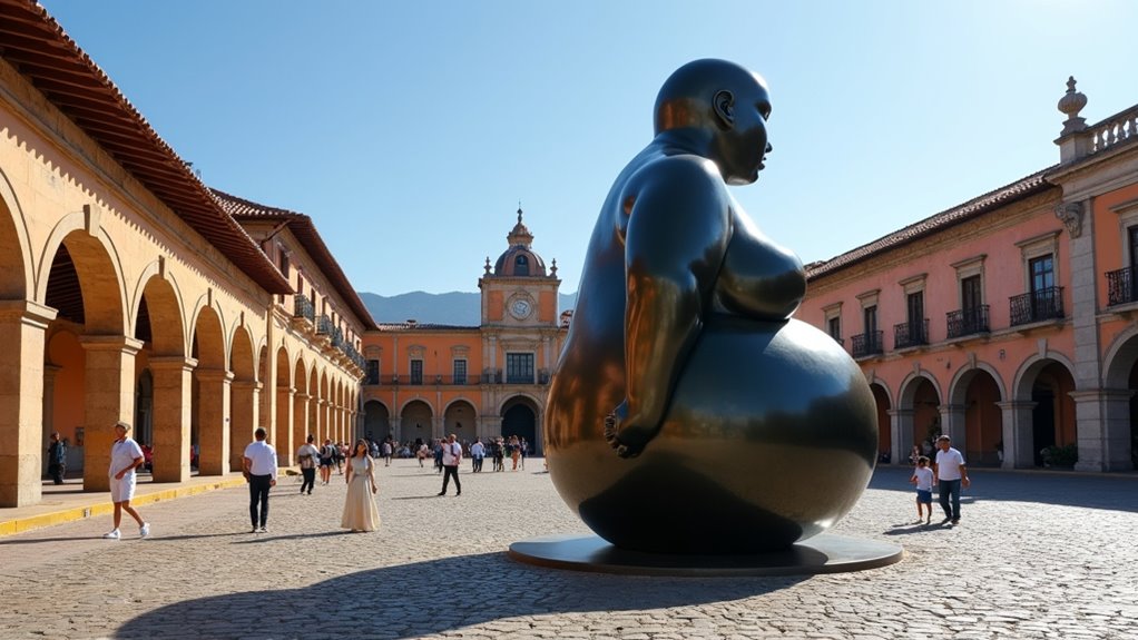 botero sculptures in plaza