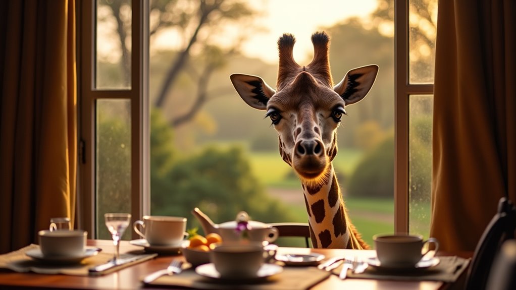 breakfast with giraffes