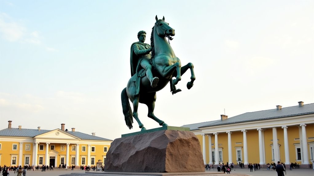 bronze horseman granite pedestal