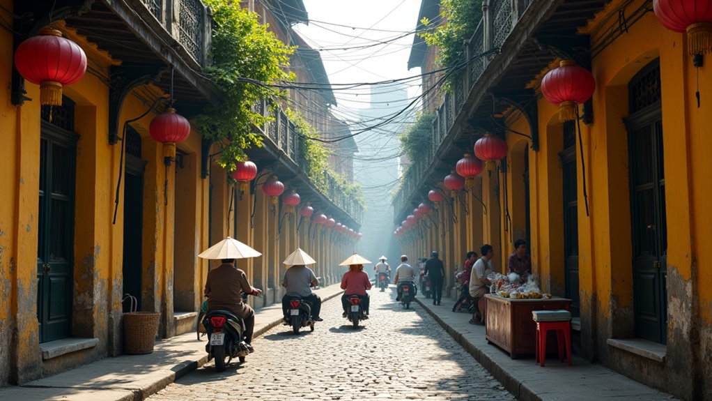 bustling street food markets