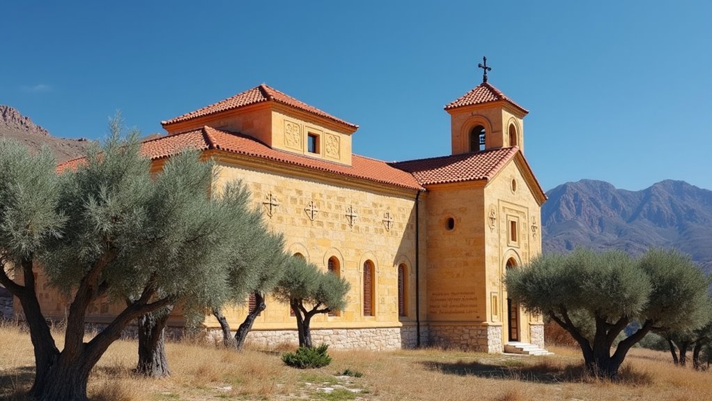 byzantine monastery with mosaics