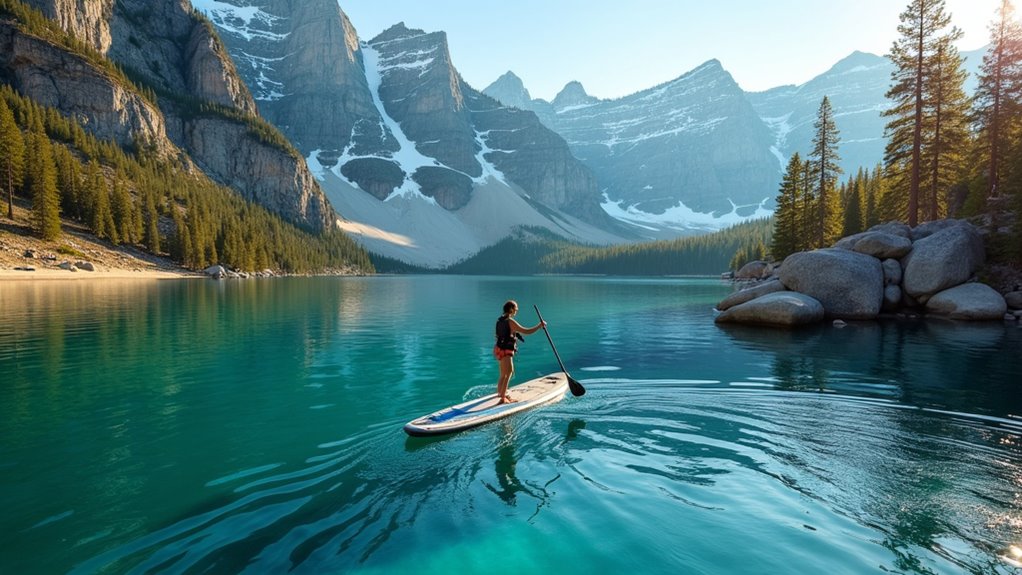 calm lake tahoe paddleboarding
