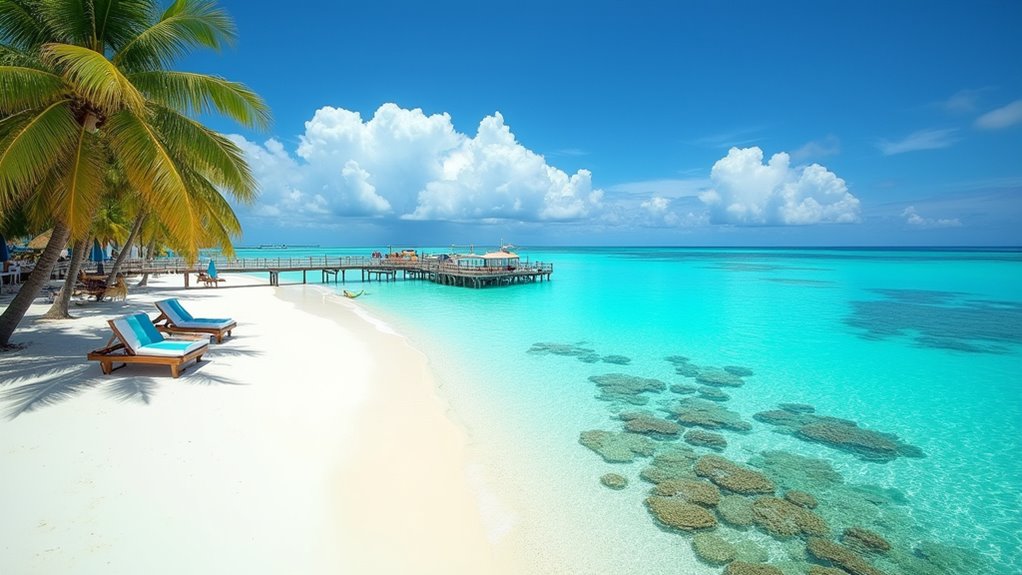 calm turquoise beachside getaway