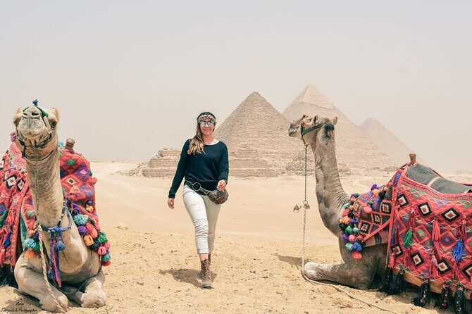 Camel Ride around Giza Pyramids Sunset or Sunrise or any time - Authenticity, Comfort, and Safety