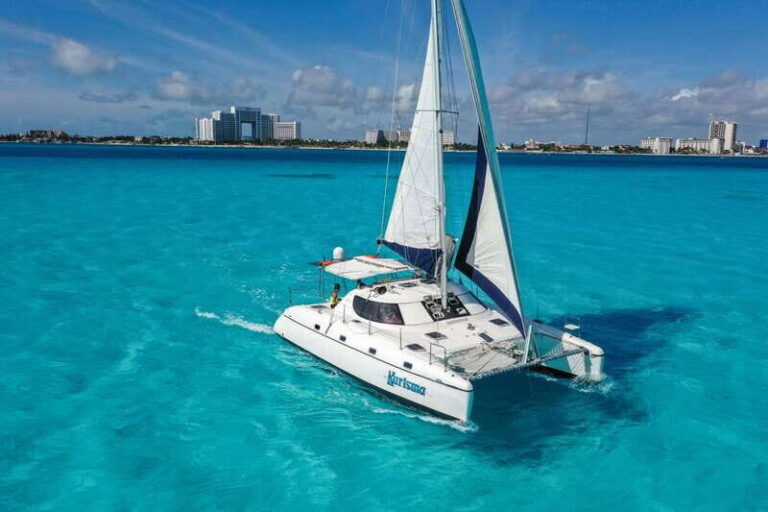 Cancun: Half Day Private Catamaran with Snorkeling. 25 guest - The Itinerary: What to Expect on This Half-Day Adventure