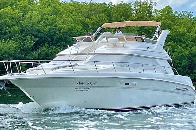 Cancun Yacht Tour - SEARAY YACHT 46 FT GREAT FOR SUNSET 15 PEOPLE MAX 25P9 - What to Expect on the Itinerary