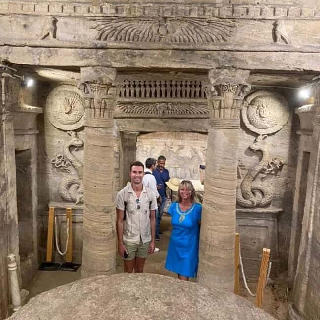 Catacombs of kom el shoqafa Guided Walking Tour - Key Points
