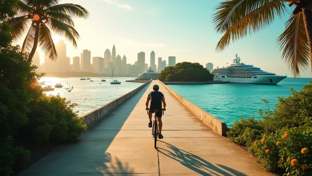 causeway biking with ocean views