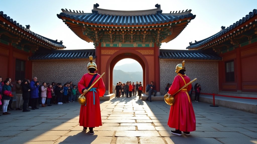 changing guard at gyeongbokgung