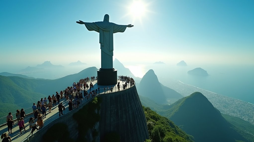 christ statue atop corcovado
