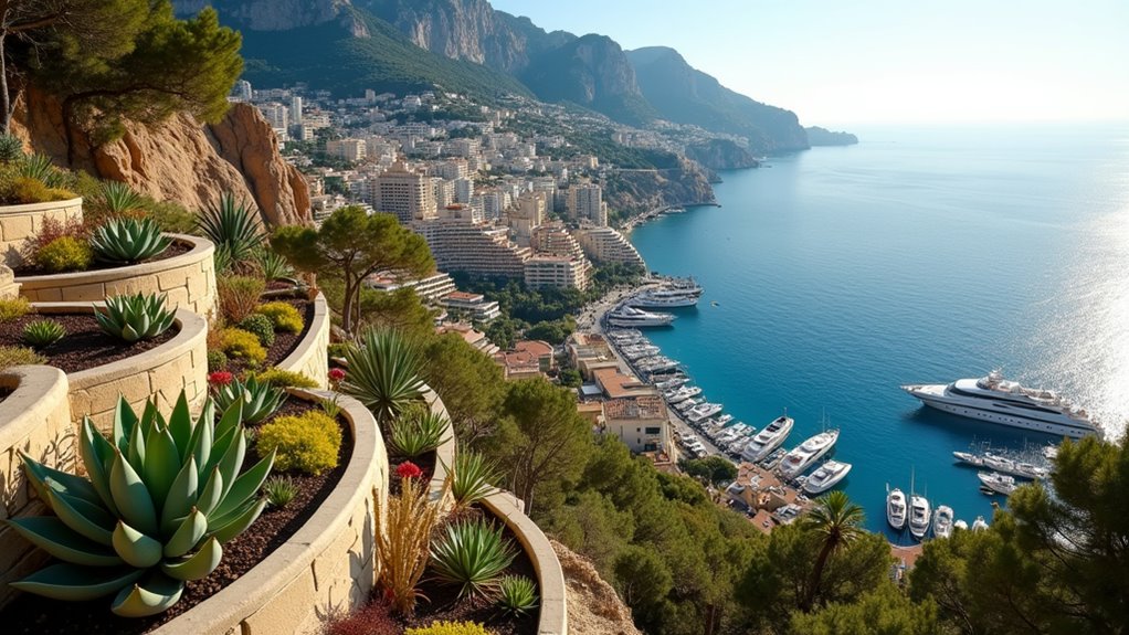 cliffside garden with panoramic views