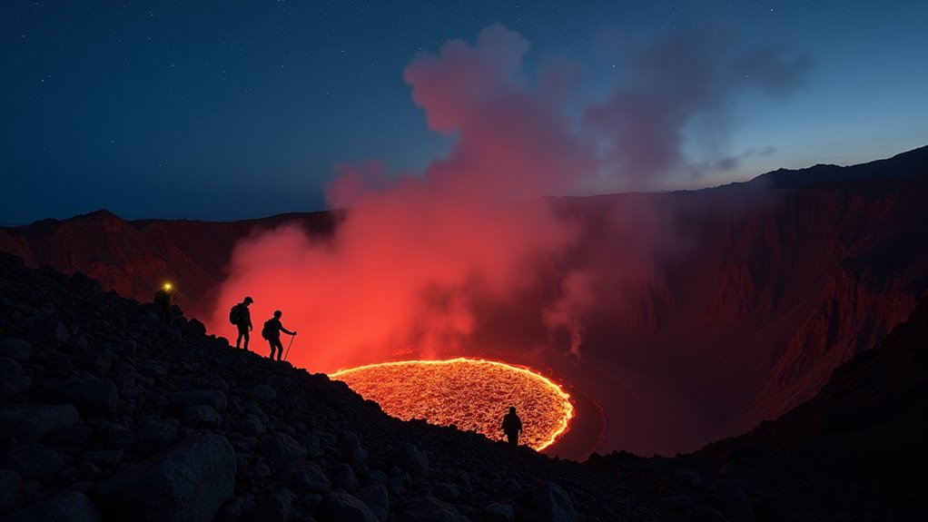 climb active lava lakes
