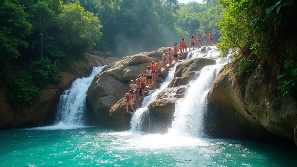 climb jamaica s waterfall pools