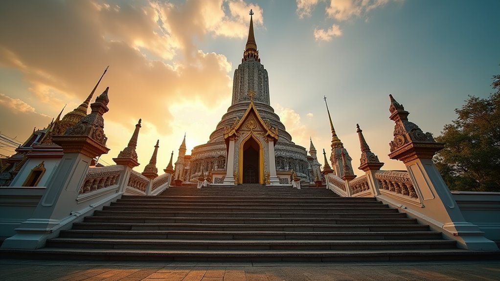 climb temple for panoramic views