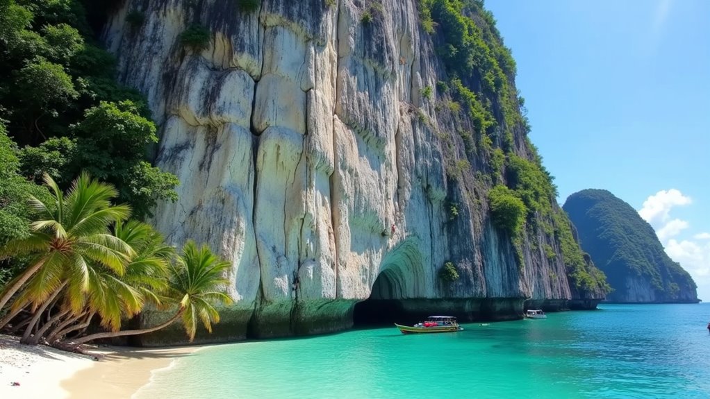climbing limestone cliffs adventure