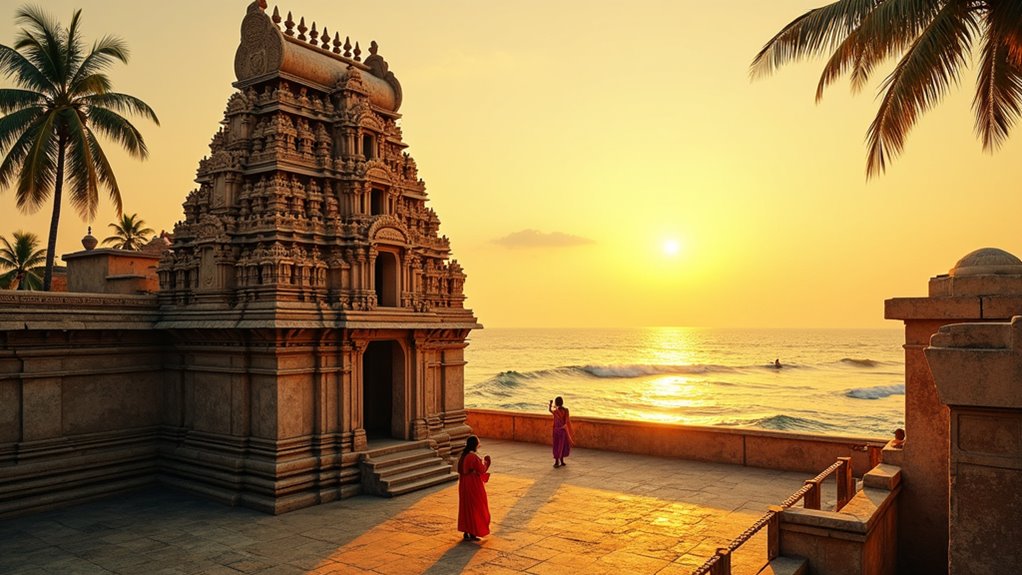 coastal temple with rituals