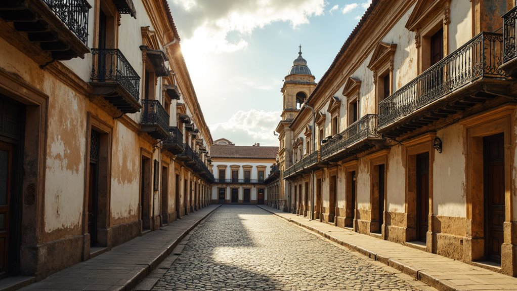 colonial architecture and historic plaza