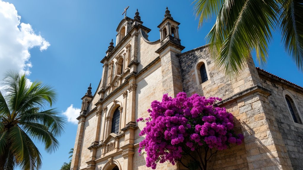 colonial cathedral and cemetery