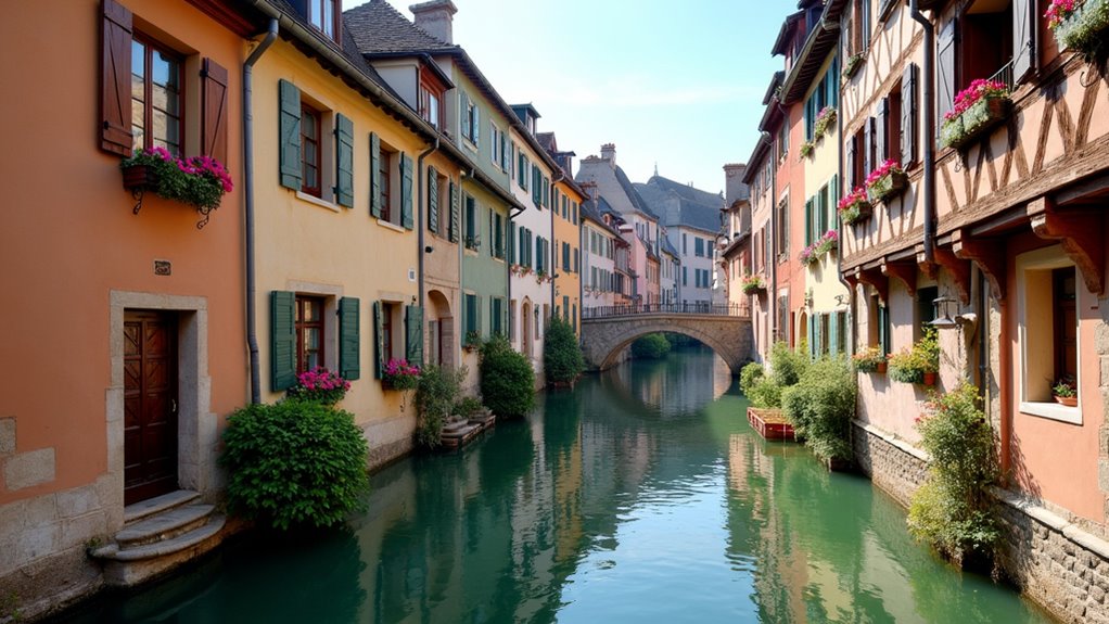 colorful canal houses and fishmongers