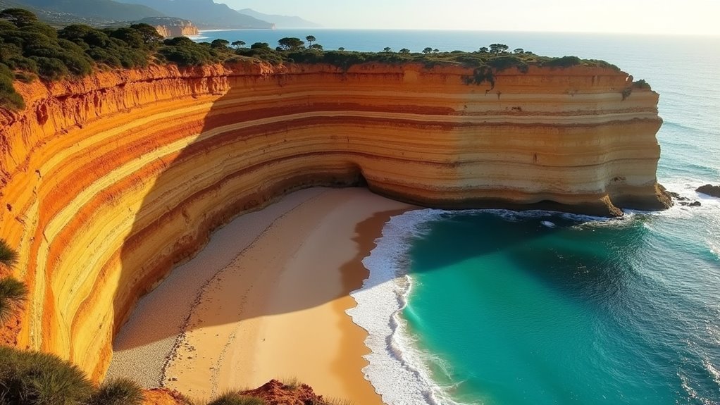 colorful cliffs and sand art