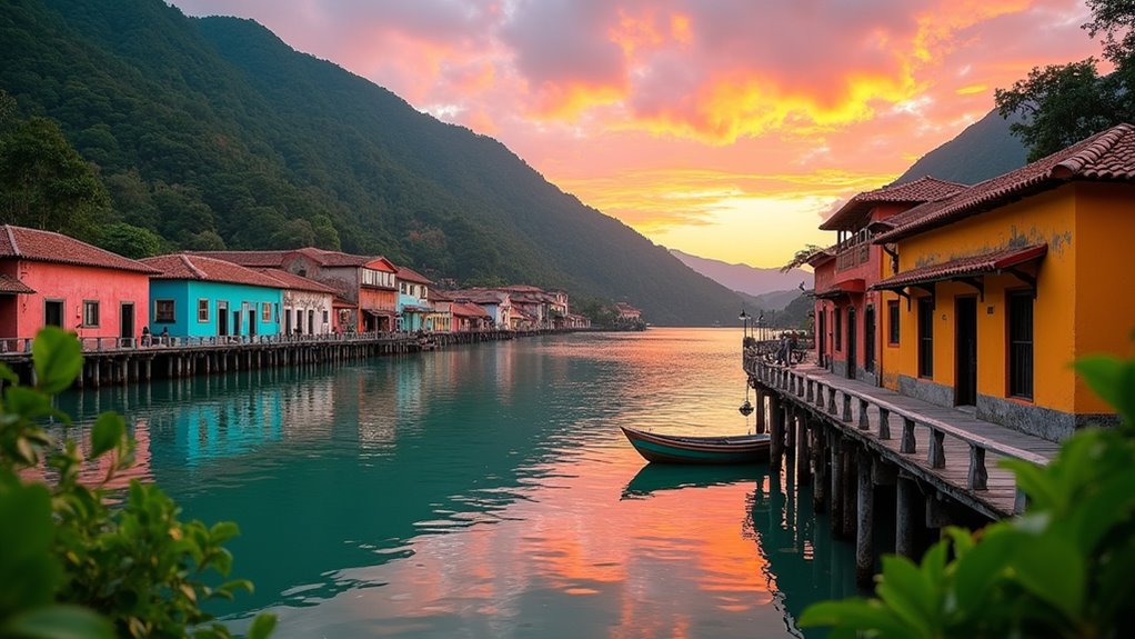 colorful flores lakeside charm