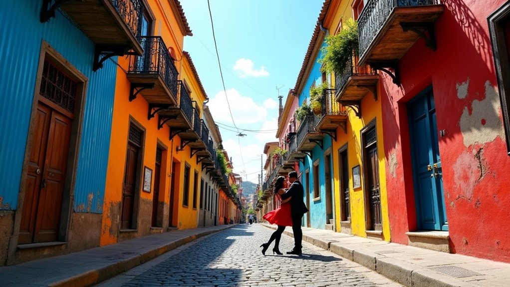 colorful la boca neighborhood