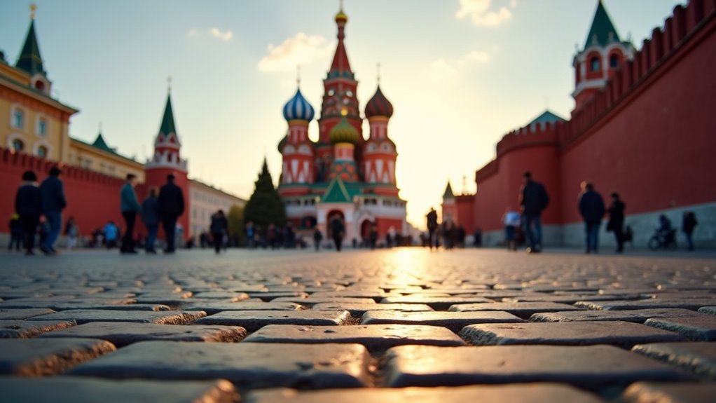 colorful onion domes historic square
