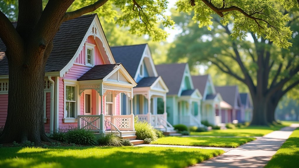 colorful victorian gingerbread cottages