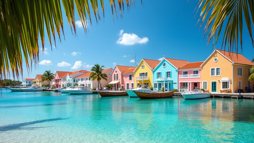 colorful waterfront district exploration